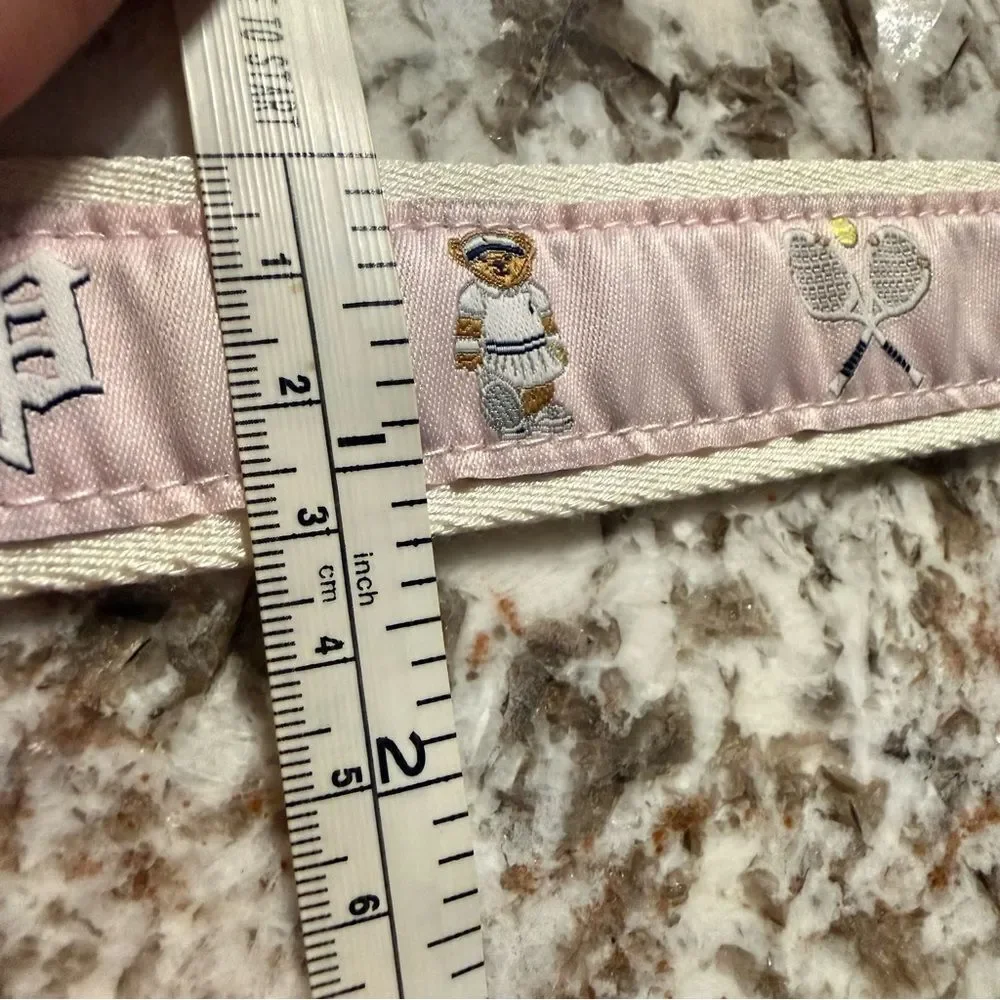 Polo Ralph Lauren Pink Tennis Bear Canvas Belt – Kids XS / Extra Small – NWT